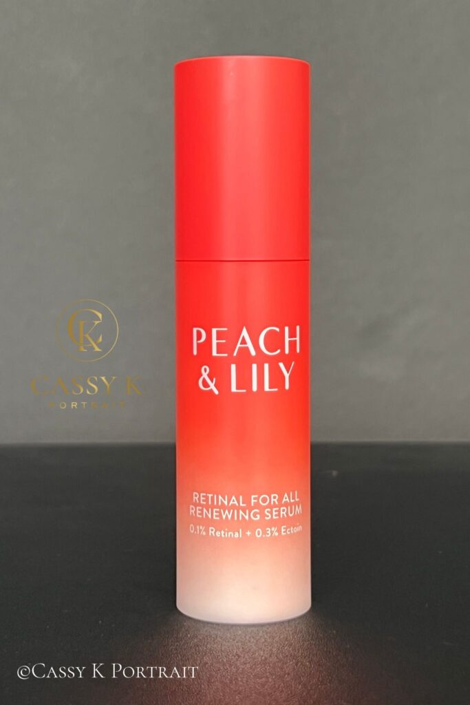 1 oz bottle of Peach & Lily Retinal For All Renewing Serum Anti-Aging Skincare After 40